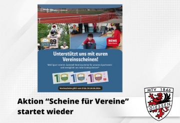Ab Heute: Aktion &quot;Scheine für Vereine&quot; bei REWE